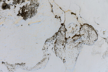plaster wall with cracks as background