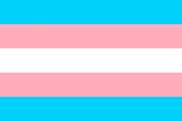 Illustration of the Transgender Pride Flag. Symbol of sexual minorities