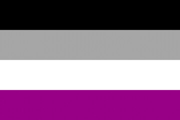 Illustration of the Asexual Pride Flag. Symbol of sexual minorities