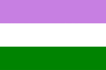 Illustration of the Genderqueer Pride Flag. Movement LGBT. Symbol of sexual minorities