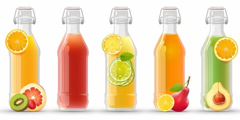 natural juices in bottles Generative AI