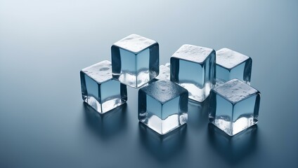 Obraz premium ice cubes on white background