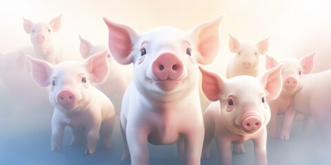 piglets in a pigsty Generative AI