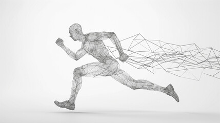 Fototapeta premium sketch of a man running