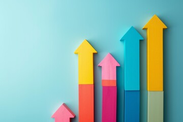 Simplified icons of downward trending arrows over a bar graph, clear pastel background, depicting a decrease in gold value, space for text