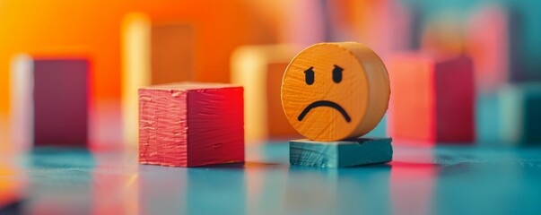 Close-up of minimalist crafted symbols of economies, with broken gold coins over affected countries, bright hues, text space above