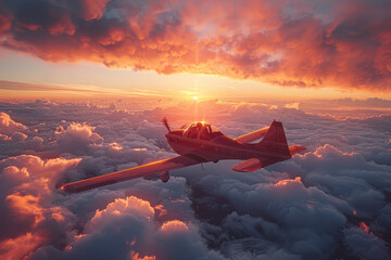A pilot soaring through the skies with skill and precision, embracing the freedom and exhilaration...