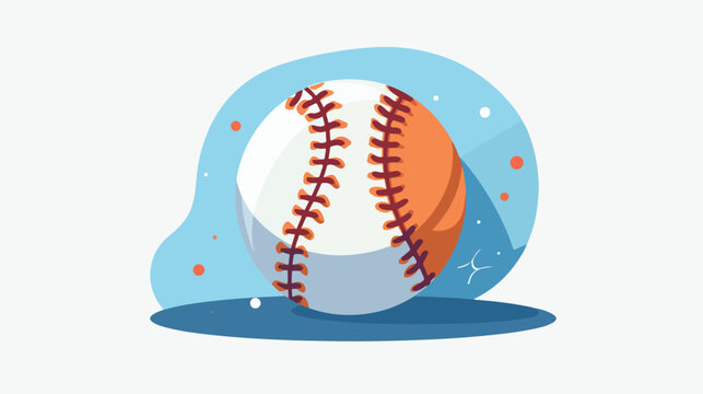 Baseball related icon image flat vector isolated on white