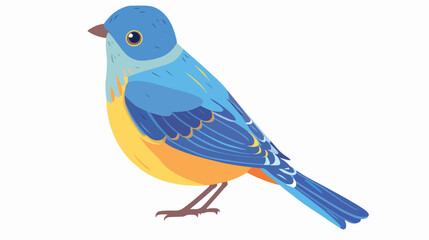 Beautiful Blue Bird With Yellow Accent Cute Pet Animal