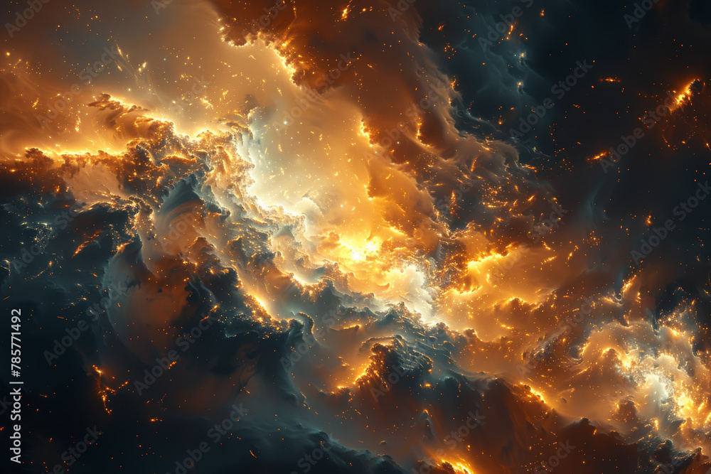 Poster a symbolic representation of the universe, hinting at the enigmatic nature of existence and reality.