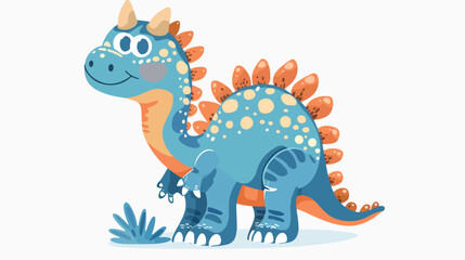 Adorable little dinosaur vector illustration for kids