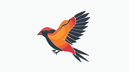 Amazing Bird Logo Vector Editable flat vector isolated