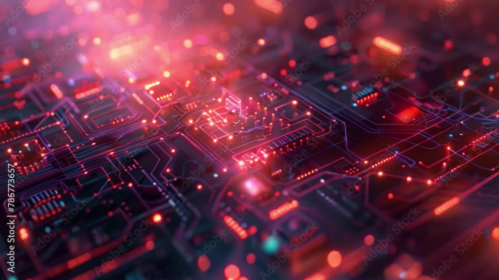 Poster close up of a computer circuit board