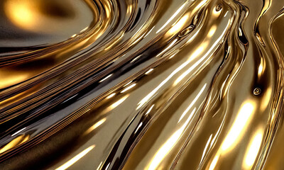 Radiant Majesty: Spellbinding Gold Texture Landscapes