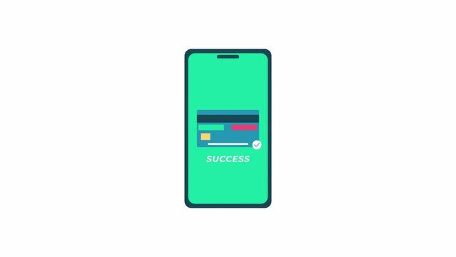 animated card and mobile app, electric payment, secure payment conceptual video 4K animation, suitable for webpage, explainer, presentation, etc.	