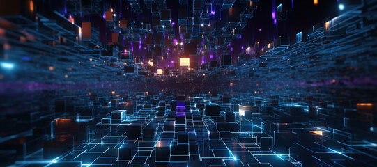 Fototapeta premium cyber network data, program 69