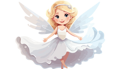 Angel Tooth Fairy Character. Vector illustration art 