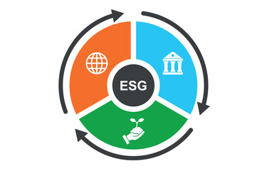 ESG vector infographic illustration concept