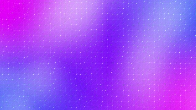 Abstract technology background purple animated with dots and lines seamless loop animation full screen
