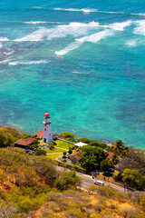 Historic Diamond Head Lighthouse in Honolulu, Oahu, Hawaii - 785781426