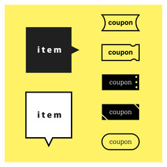 オープンセール用シンプルフレーム　イラストベクター素材