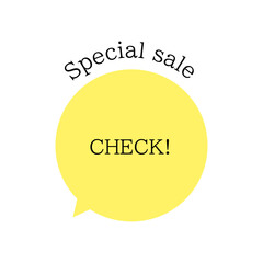 オープンセール用シンプルフレーム　イラストベクター素材