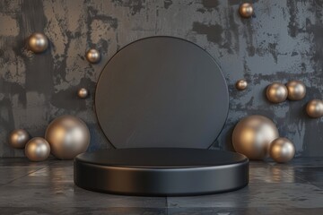 Round Mirror on Table