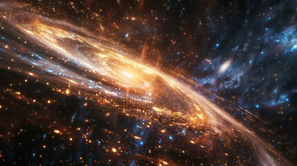 dynamic speed of light within a galaxy creates a sense of movement and excitement