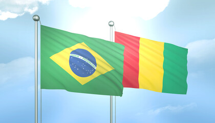 Brazil and Guinea Flag Together A Concept of Relations