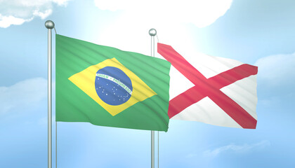 Brazil and Saint Patrick Flag Together A Concept of Relations