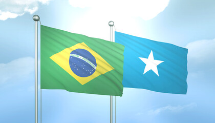 Brazil and Somalia Flag Together A Concept of Relations