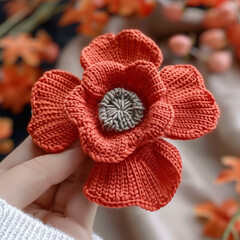 Wool Knit flower