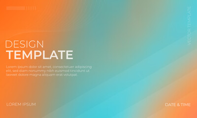 Vibrant Orange and Cyan Gradient Grainy Texture Artistic Background