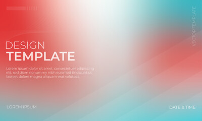 Soothing Vector Gradient Grainy Texture in Red White and Turquoise