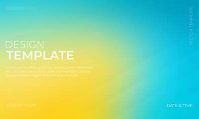 Vibrant Vector Gradient Grainy Texture in Yellow Cyan and Turquoise Shades