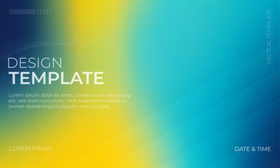 Fototapeta premium Geometric Vector Texture in Yellow Navy and Turquoise Gradient