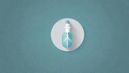 Thermometer and pills Vector for World Asthma Day. Simple and elegant illustration created with generative ai.
