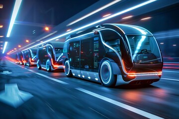 aidriven autonomous vehicles representing the evolution of transportation concept illustration