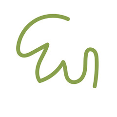 Green squiggle lines abstract 