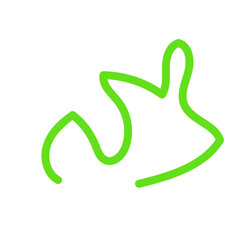 Green squiggle lines abstract 