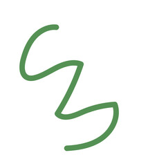 Green squiggle lines abstract 