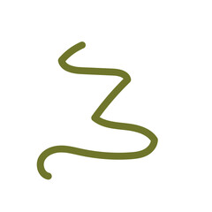 Green squiggle lines abstract 