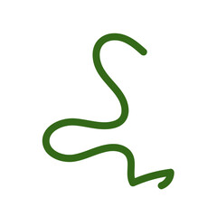 Green squiggle lines abstract 