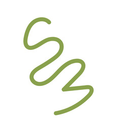 Green squiggle lines abstract 