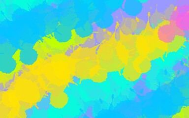 Obraz na płótnie Canvas Abstract wallpaper splater colorfull landscape background,yellow,orange,fanta,green,blue,purple