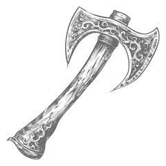 ax images using Old engraving style body black color only