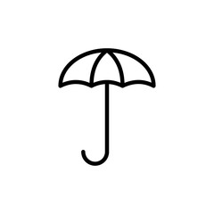 umbrella icon vector isolated on white background. Umbrella vector icon