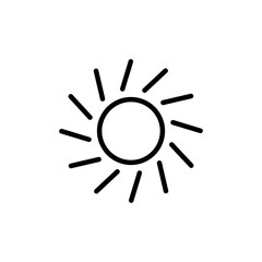 Sun icon vector isolated on white background. Sun vector icon