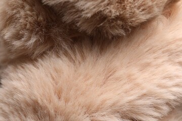 Texture of faux fur as background, closeup