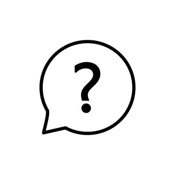 Question Icon vector isolated on white background. Question mark sign. help icon. Faq